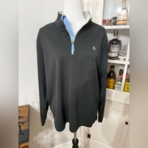 Turtleson Quarter-Zip Pullover with Blue Accents